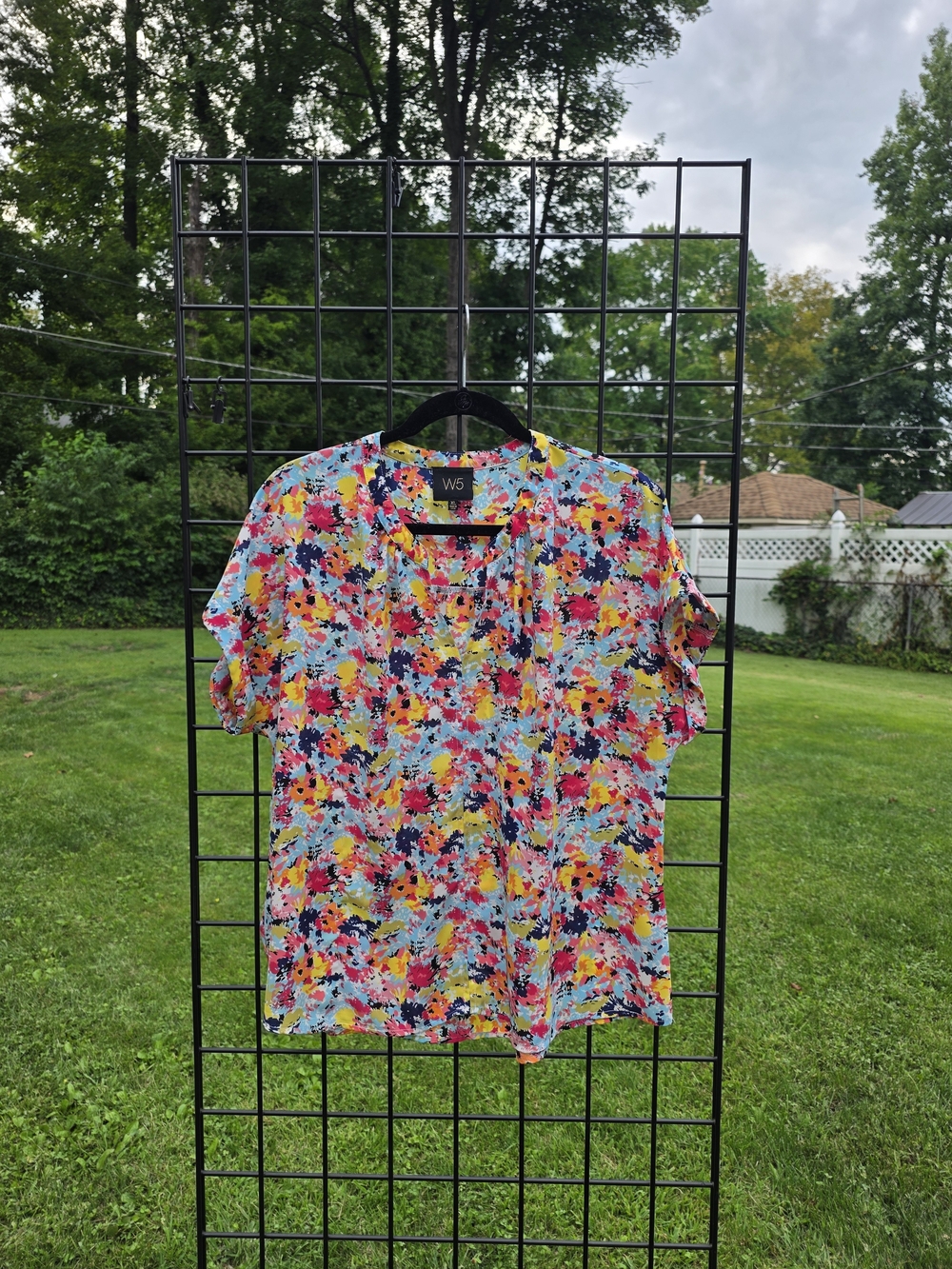 W5 Multicolor Floral Short-Sleeve Shirt